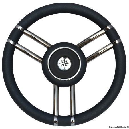 
Volant Apollo inox+polyuréthane Ø 350 mm noir 
