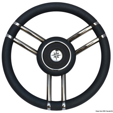 
Volant Apollo inox+polyuréthane Ø 350 mm noir 
