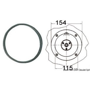 
Bride p.timoneries hydrauliques Ultraflex ronde 
