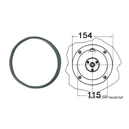 
Bride p.timoneries hydrauliques Ultraflex ronde 
