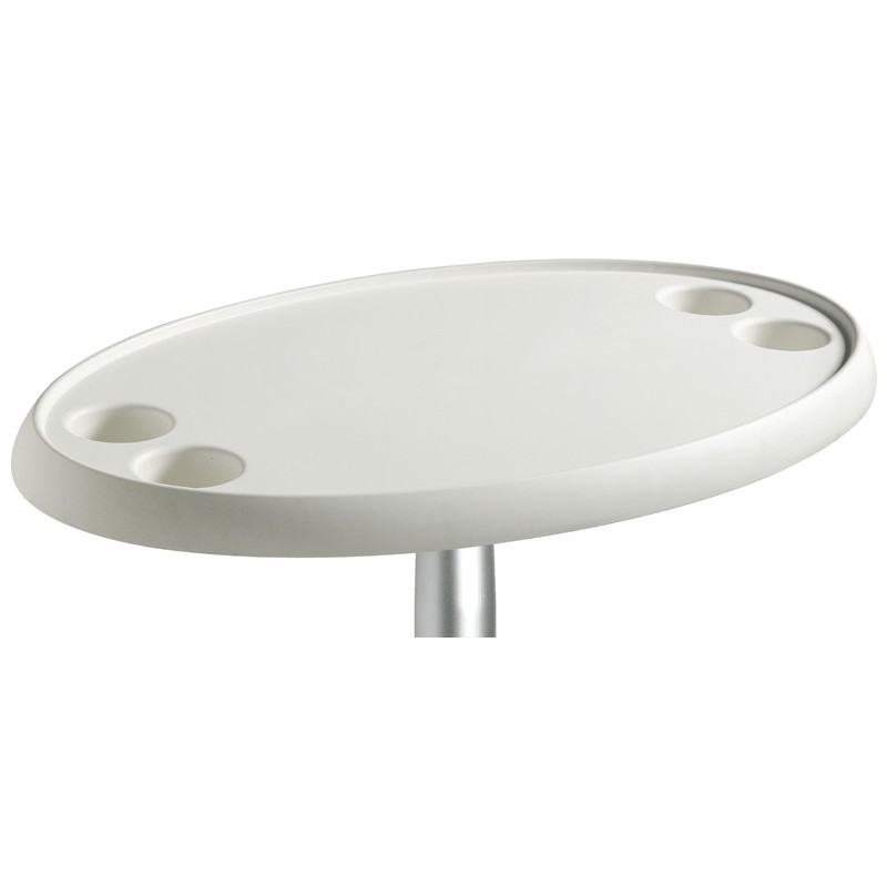 
Table materiau composite oval blanc 762x457 mm 
