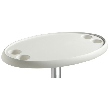 
Table materiau composite oval blanc 762x457 mm 
