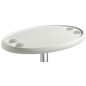 
Table materiau composite oval blanc 762x457 mm 
