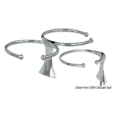 
Porte-verre N. 1 verre AISI 316 vis sans tête 
