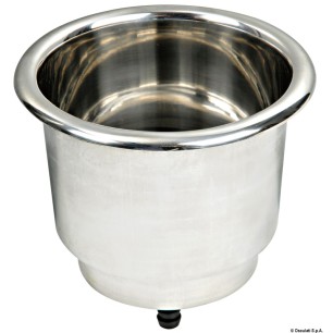 
Porte-verre inox Delux  LED avec trou drainage 
