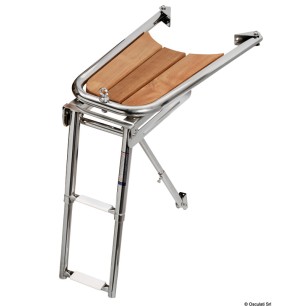 
Delphinière AISI 316/teck échelle 2 marches 
