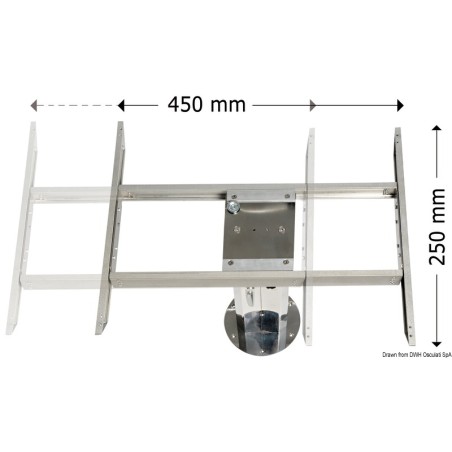 
Translateur double direction p. pied table 
