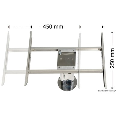 
Translateur double direction p. pied table 
