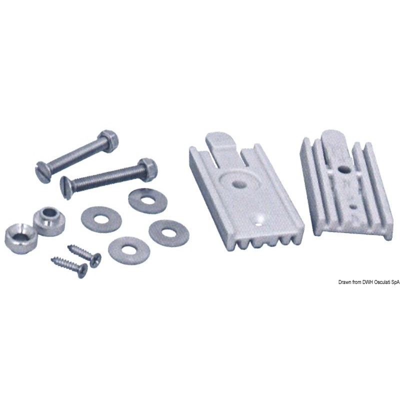 
Kit attaches rapides p. échelle inox 
