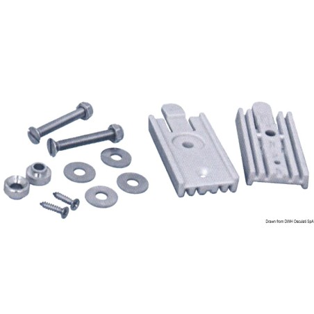 
Kit attaches rapides p. échelle inox 
