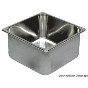 
Evier rectangulaire inox 360x360x150 mm 
