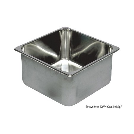 
Evier rectangulaire inox 360x360x150 mm 

