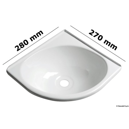 
Evier d'angle ABS blanc 
