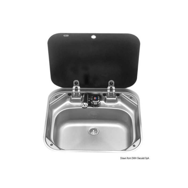 
Evier SMEV avec robinet 420x370 mm 
