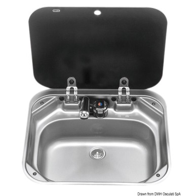 
Evier SMEV avec robinet 420x370 mm 
