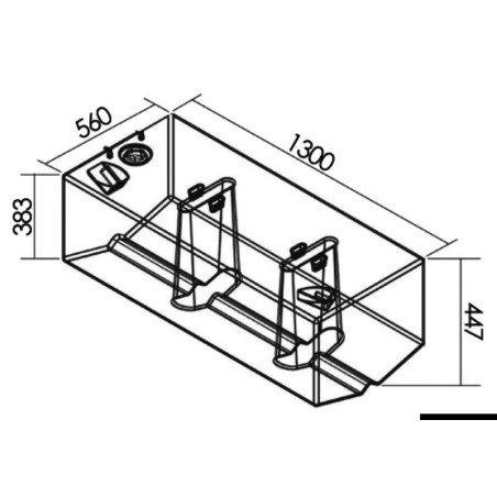 
Réservoir carburant 271 l 
