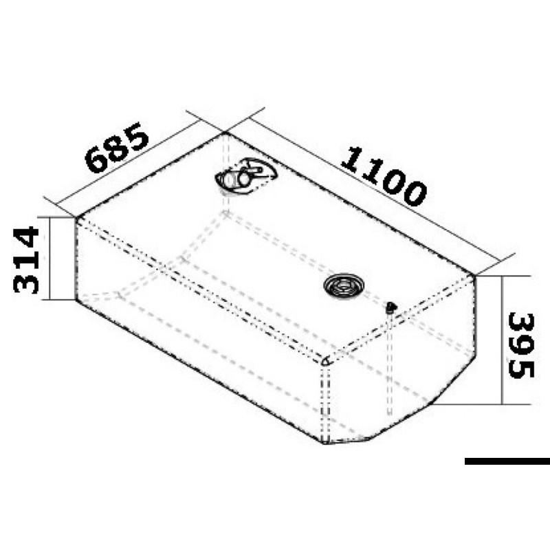 
Réservoir carburant 270 l 
