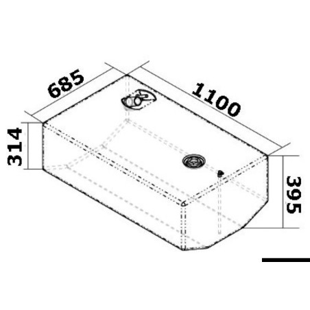 
Réservoir carburant 270 l 
