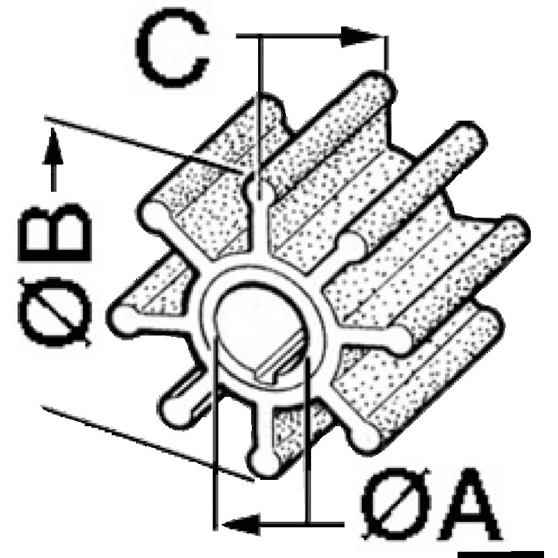 
Roue JOHNSON/EVINRUDE V4/V6 
