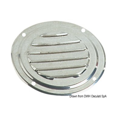 
Grille aération ronde inox poli Ø 125mm + moustiq. 
