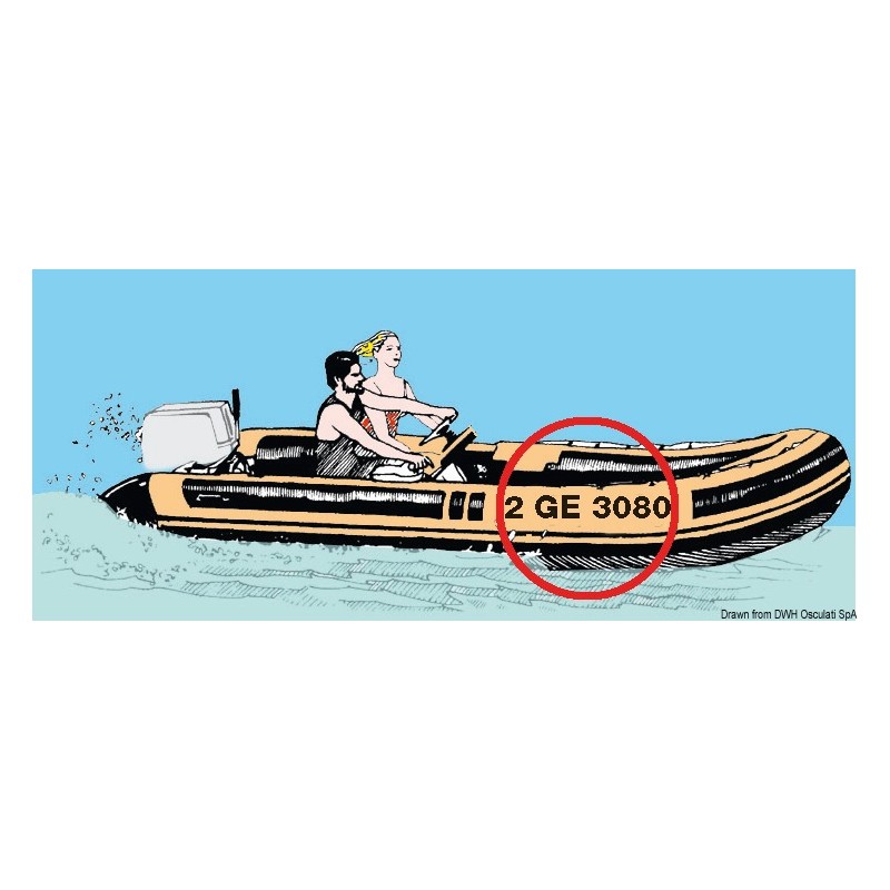 
Lettre plastique adhésive W noir 8 cm 
