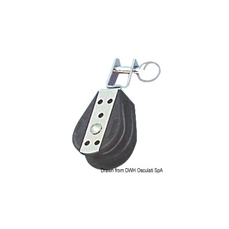 
Poulie sur billes simple fixe/tournante U 8x28mm 
