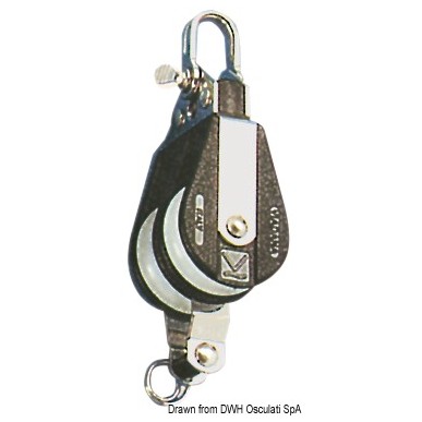 
Poulie double avec ringot attache fixe B 
