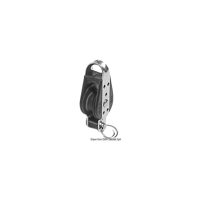
Poulie simple avec ringot AISI316 22x6 
