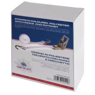 
Sangle polyester coloré avec cliquet 38 mm 515 cm 

