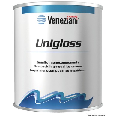 
Peinture VENEZIANI Unigloss bleu sky 0,5 l 
