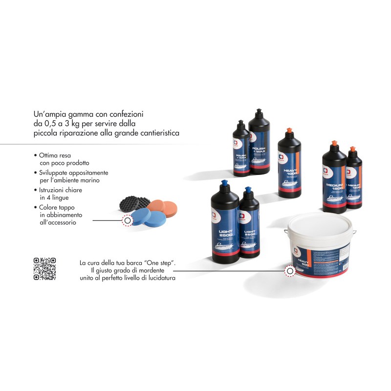 
Pâte abrasive épaisse Osculati Heavy 600 3kg noir 
