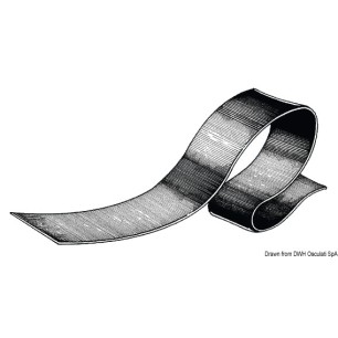 Profil latéral ou quille en EPDM 60x2 mm Noir | EAN 8033137169878 Ref 66.016.01