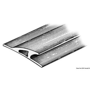 Profil parebattage 3x90x23 gris foncé RAL 7012 | EAN 8033137218637 Ref 66.022.03