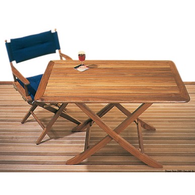 
Table teck pliante 118x70 cm 
