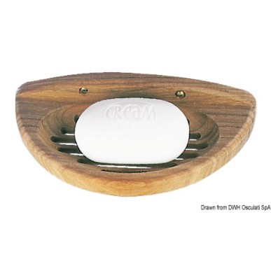 
Porte-savon teck 180x90x35 mm 
