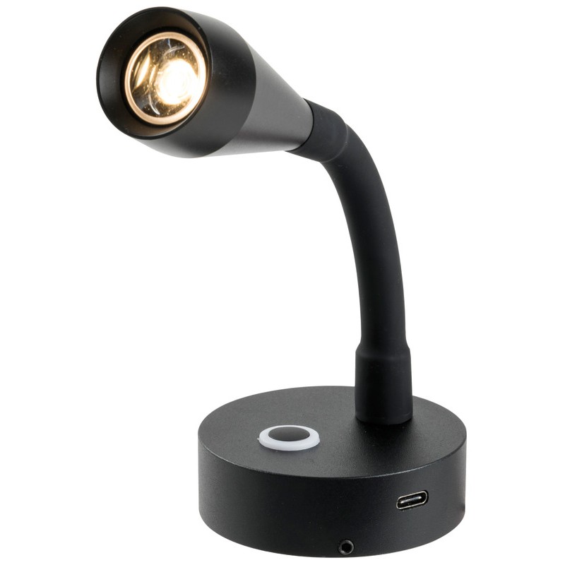 
Spot LED articulé noir 
