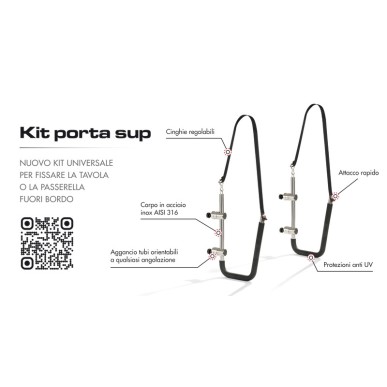 Kit support p. SUP ou passerelle acier inox Delux | EAN 8033137196409 Ref 42.365.00