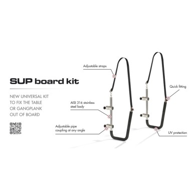 Kit support p. SUP ou passerelle acier inox Delux | EAN 8033137196409 Ref 42.365.00