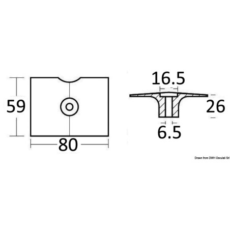 
Anode zinc 9,5/15 HP 2 temps 
