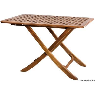 
Table teck pliante 118x70 cm 
