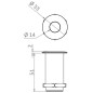 
Attache Rapid Lock - base Ø 33 x 53 h 
