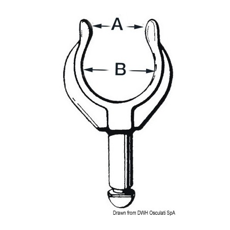 
Dame de nage Delrin Jarnfordlings 56x42 mm 
