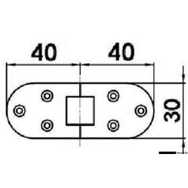 Charnière moulage vis sans tête 80 x 30 mm | EAN 8033137128431 Ref 38.290.10