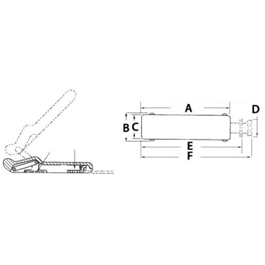 Fermeture anti-vibration caoutchouc 96x29 mm | EAN 8033137038044 Ref 38.200.00