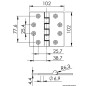 
Charnière inox 102 x 102 x 4 mm 
