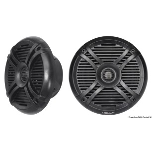 
Hautparleurs 2 voies LED-RGB programm. 6,5 noir 
