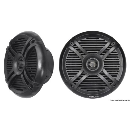 
Hautparleurs 2 voies LED-RGB programm. 6,5 noir 
