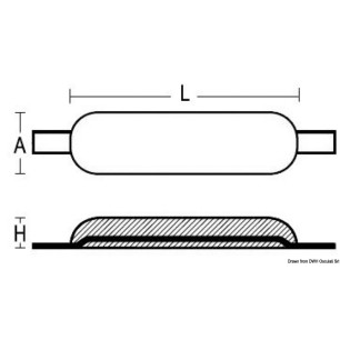 
Anode magnésium  souder 400 x 152 mm 4 kg 

