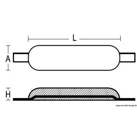 
Anode magnésium  souder 400 x 152 mm 4 kg 
