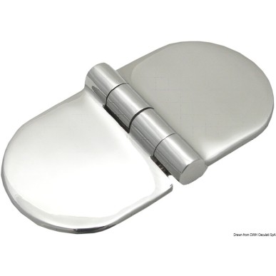 Charnière moulage de précision AISI316 74x38 mm | EAN 8033137130052 Ref 38.963.10